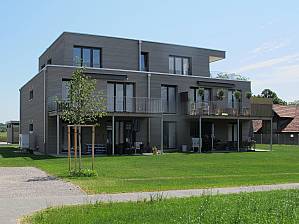 Vue extérieure d'une maison terminée