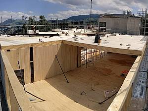 Phase de construction de l'école de Richterswil