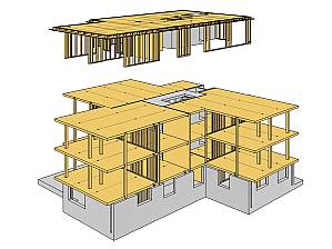 Construction with joint division